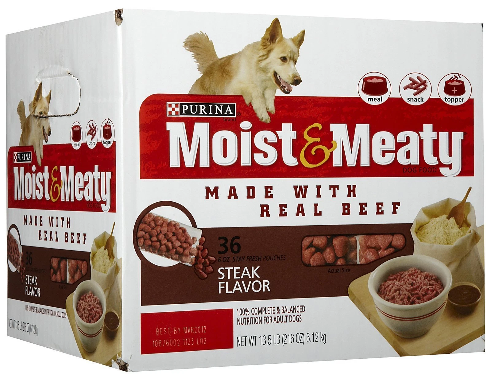 Purina Moist & Meaty Steak Flavor Adult Dry Dog Food
