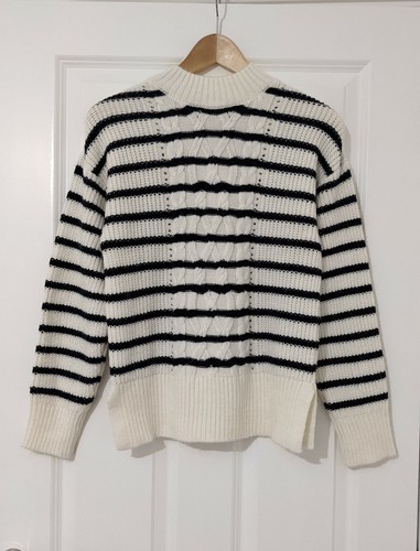 Cable Knit Striped jumper - size 