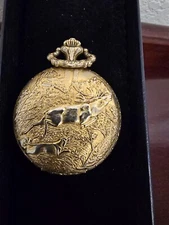 Arnex 17 Jewels Hand-Wound Pocket Watch Gold Gilt Vintage Classic Mechanical JP