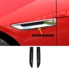 Gloss Black Side Fender Air Vent Trim For Jaguar F-pace XE XF X761 2016-2019