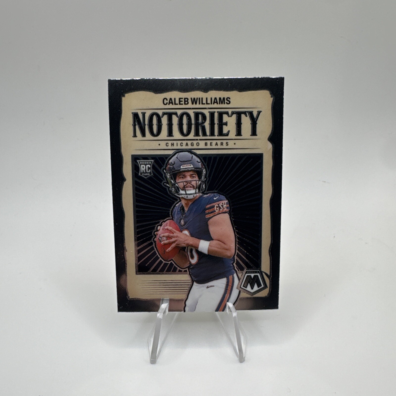 2024 Panini Mosaic Caleb Williams Red Notoriety Rookie #18 Chicago Bears RC SP