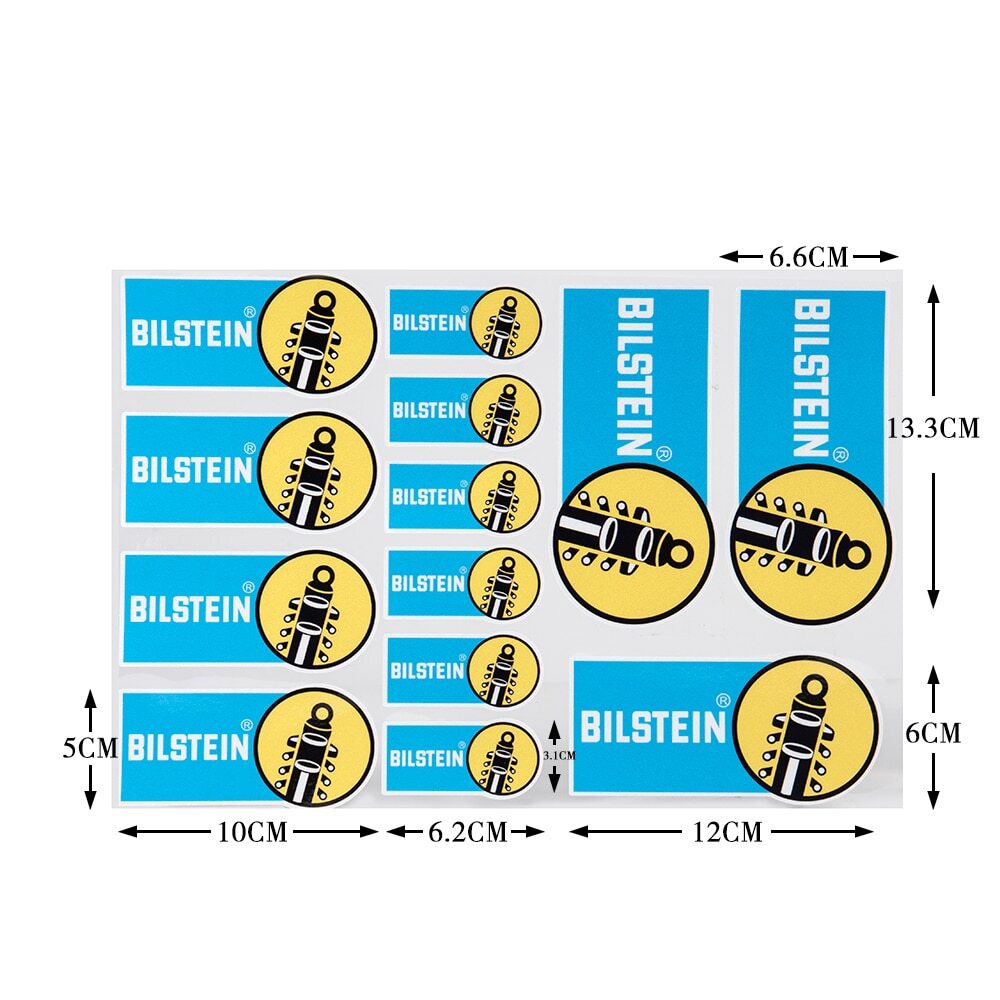 BILSTEIN Shock Absorbers Sign Waterproof Motorcycle Sticker Bike Helmet
