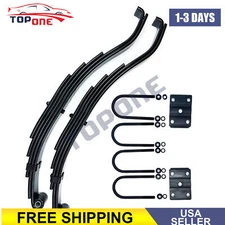 For 7000lbs Single Trailer Axle Suspension Kit 3500lbs Leaf Springs + U-bolt