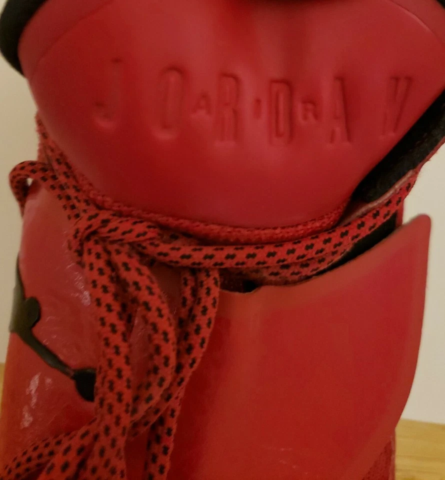 NIKE Air Jordan Super.Fly 5 PO Hombres Talla 13 Gimnasio Rojo con Cuello Negro [881571-601]  Foto 4 de 4