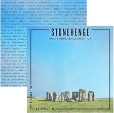 Stonehenge, Wiltshire, England, DS scrapbook paper - Scrapbook Customs 39981