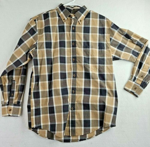 Haggar ropa Camisa Mangas Largas A Cuadros Marrón | eBay