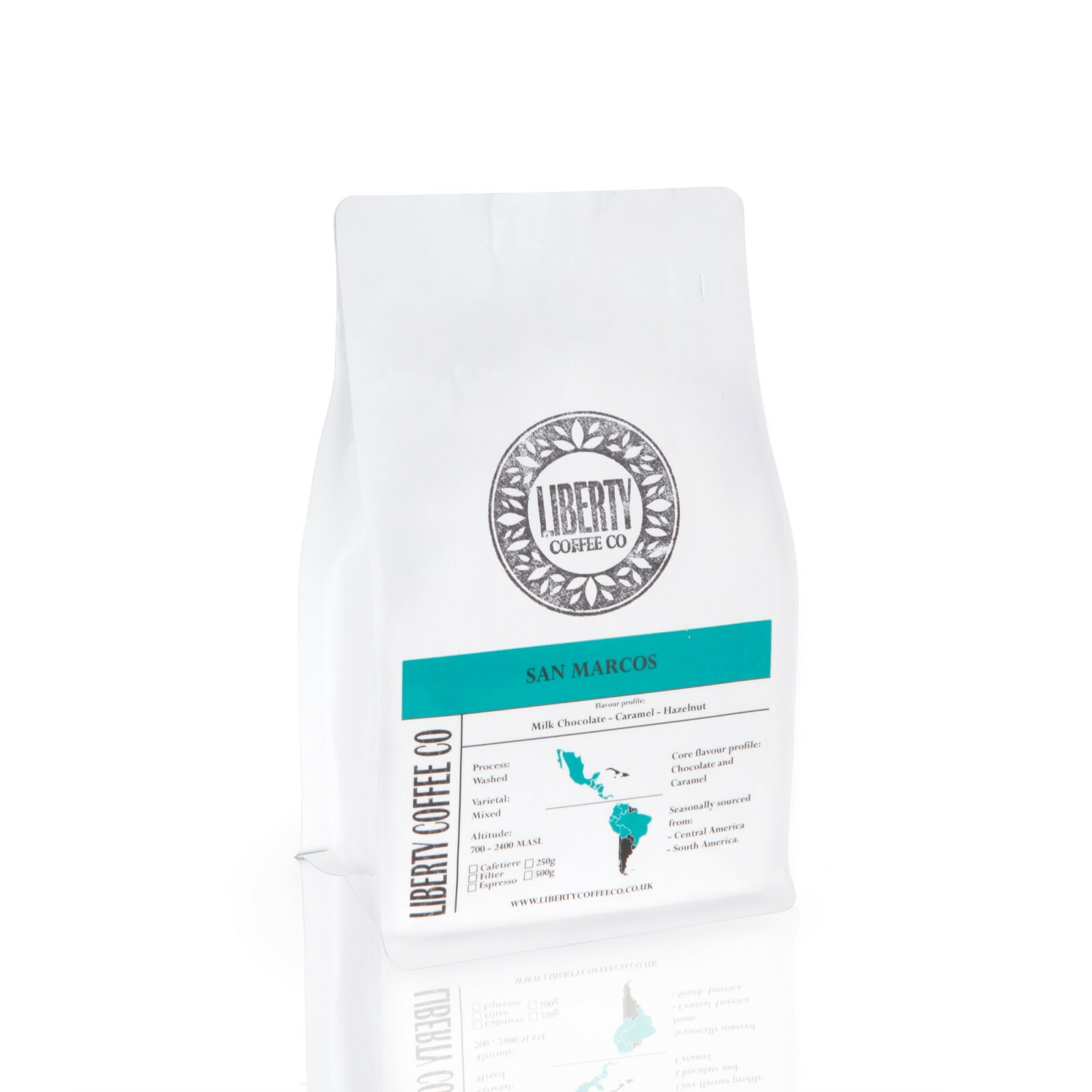 Medium Freshly Roasted Coffee Beans Blend San Marcos Liberty Coffee