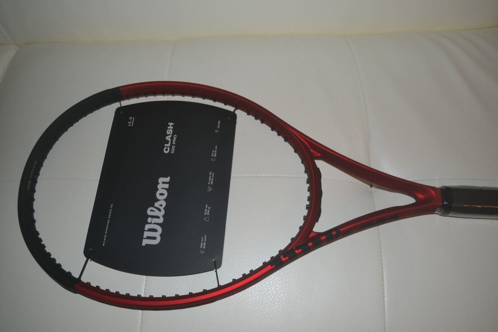 Wilson Clash 100 Pro V2 Tennis Racquet - Black/Red (WR074111U2 