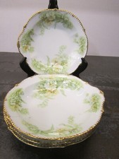 Four Elite Works 7 3/4" Gold Trim Bowls Limoges