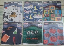 Twelve 12 Unibody Soft Stretch  Face Masks  One Size  Various Patterns 41 