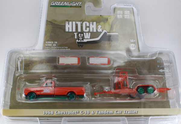 Greenlight 1:64 Chevrolet A.S.S Neu C-10 Trailer Stp Hitch Chase Green Machine-image