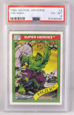 1990 Impel Marvel Universe The Hulk Super Heroes #3 MCU PSA 6 EX-MT