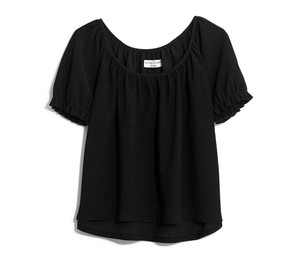 black peasant top