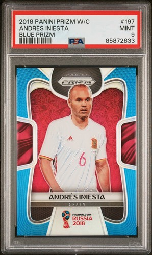 Andres Iniesta [Green Crystal Prizm] #177 2014 Panini Prizm World Cup card