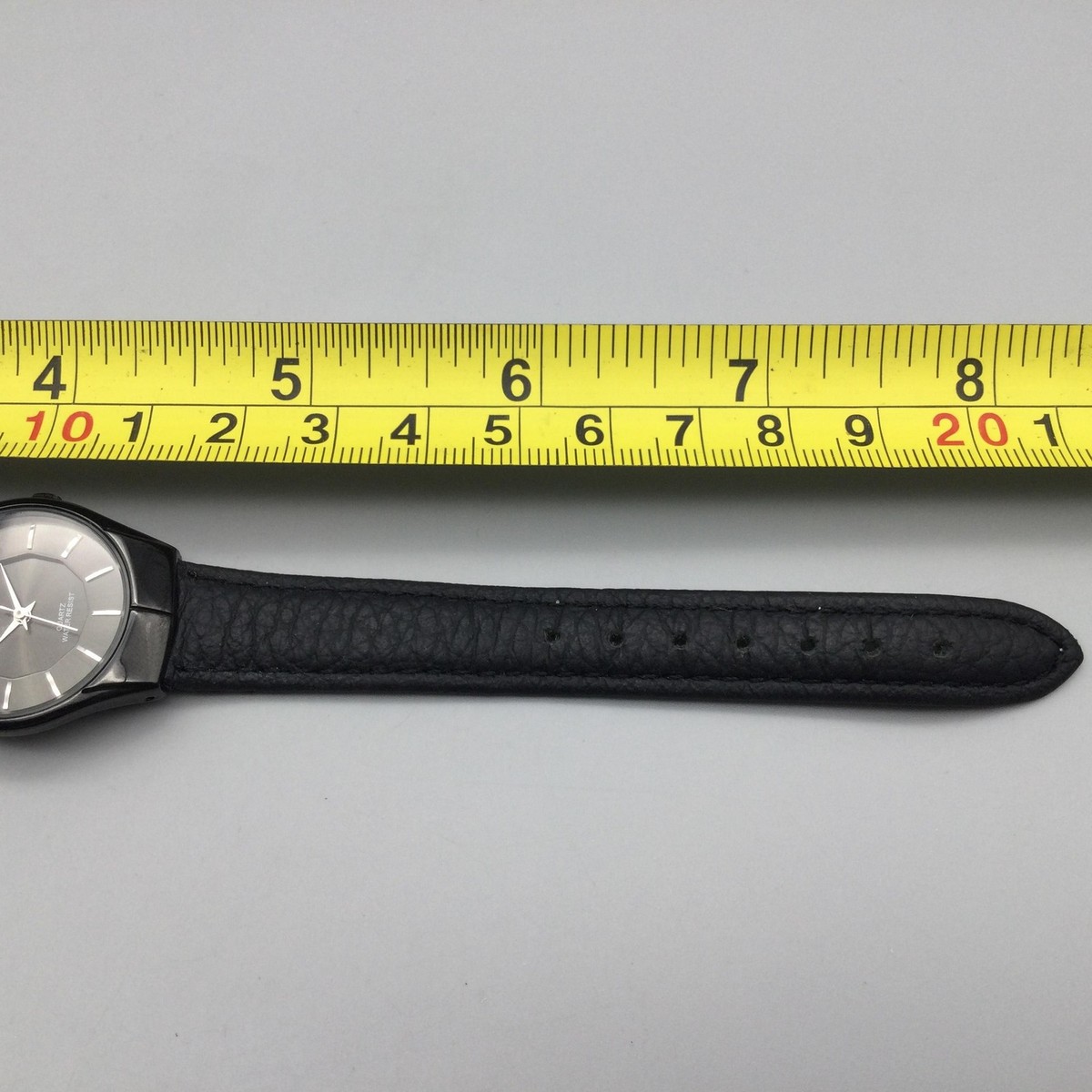 OMAX Quartz Watch Womens Black Dial Leather Strap 23mm SGL016 New