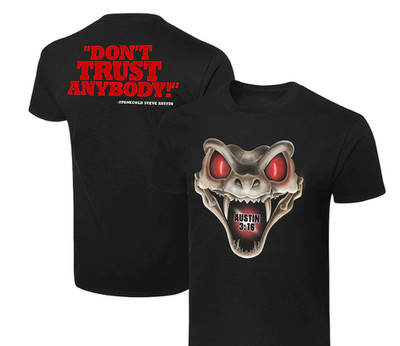 Black  Stone Cold Steve Austin Retro Don't Trust Anybody T-Shirt