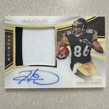 2025 Panini Immaculate Hines Ward Premium Patch Auto Steelers Serial #/99