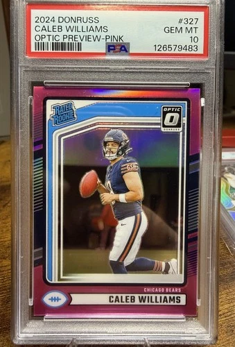 2024 Donruss Caleb Williams Optic Preview-Pink #327 Rookie RC PSA 10 GEM MT