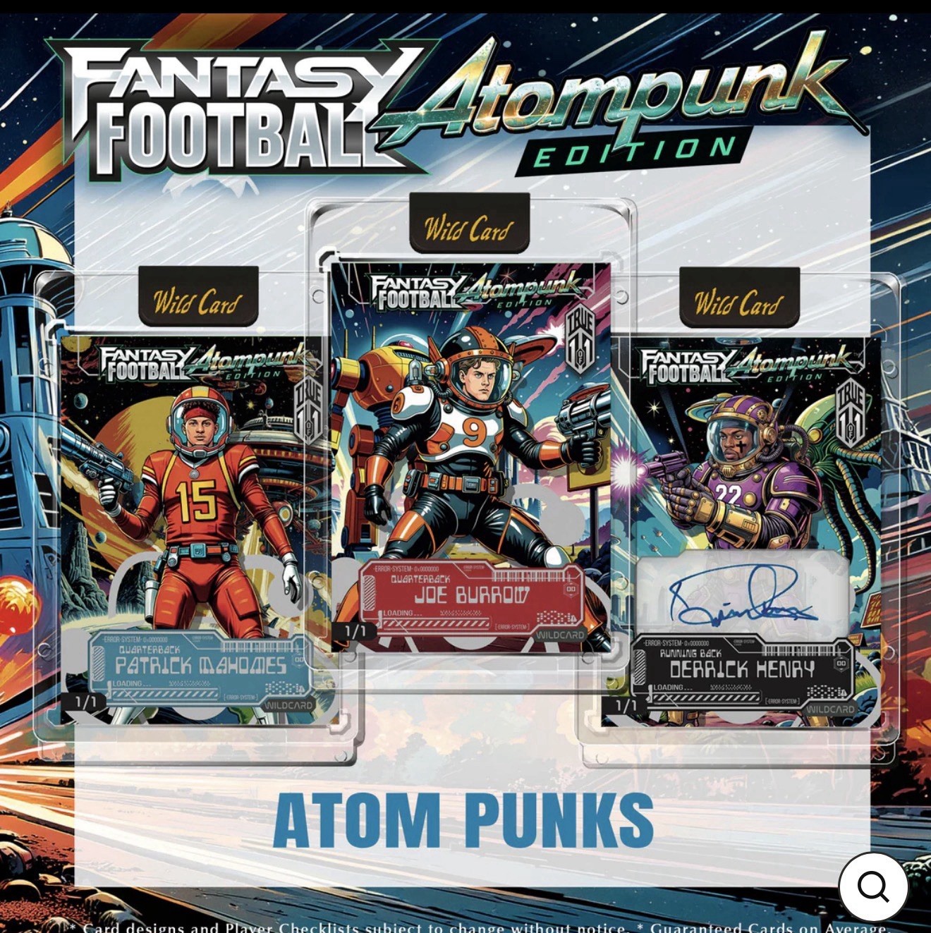 2026 Wild Card Fantasy Football Atompunk Hobby Box Sealed True 1/1 Auto Possible view 3