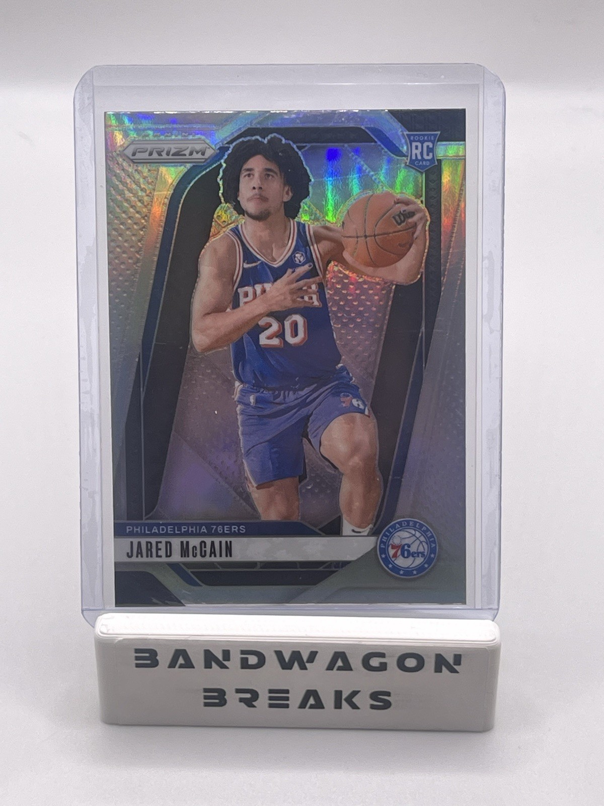 2024-25 Panini Prizm Jared McCain #222 Silver Prizm Rookie RC 76ers