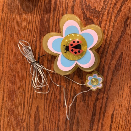 Vtg Kids/Teen Pink Yellow Flower Musical bedroom doorbell y2k bedroom doorbell