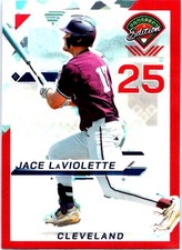 2025 Panini Prospect Edition #69 Jace LaViolette Holo Prospect Ticket - Red Ice