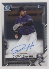 2021 Bowman Draft Chrome Draft Pick Auto Jaden Hill #CDA-JH Auto 0cx3