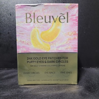 Bleuv'el 24K Gold Eye Patches For Puffy Eyes & Dark Circles 24 Pieces