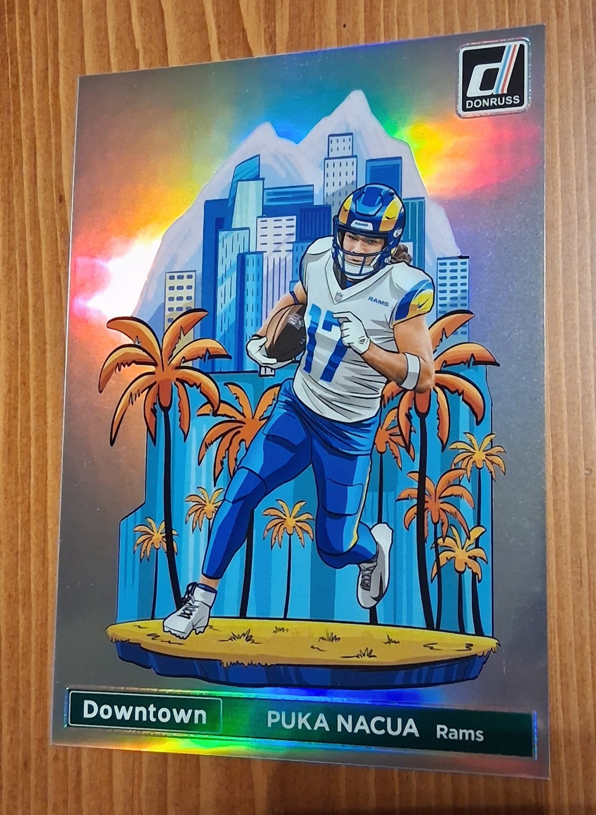 Puka Nacua 2024 Panini Donruss Prizm Oversized Downtown! Jumbo #20 Rams Case Hit