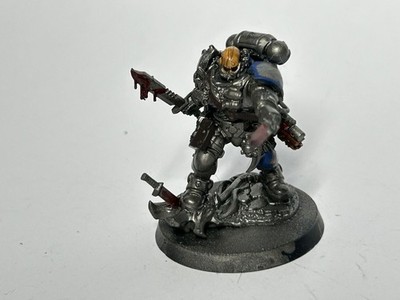 Warhammer 40k Space Marine Leuitenent With Combi Weapon painted & Assembled 