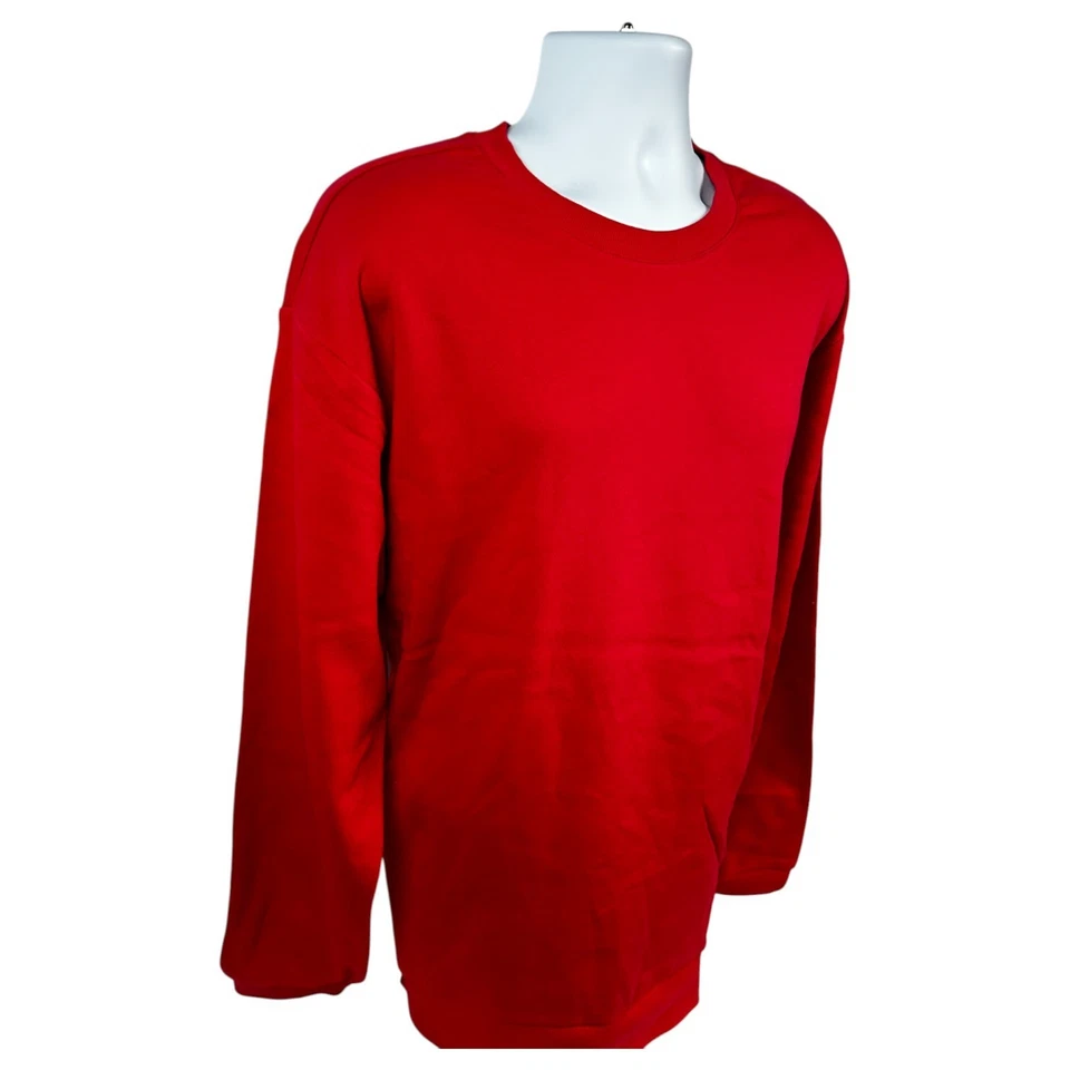 Sudadera polar acogedora ecológica de ropa alternativa para hombre ultra suave (rojo manzana) Foto 2 de 4
