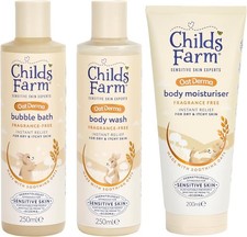 Childs Farm set baby Bubble Bath (250ml) Body Wash 250ml)   Moisturiser (200ml