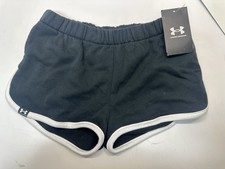 Girls Under Armour Rival Fleece Shorts Black Size Y S