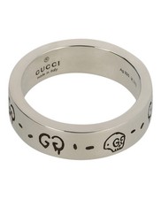 Gucci Womens Sterling Silver Ghost Ring 6MM