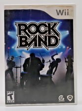 Rock Band (Nintendo Wii, 2008) Used Artworl Has Water Damage
