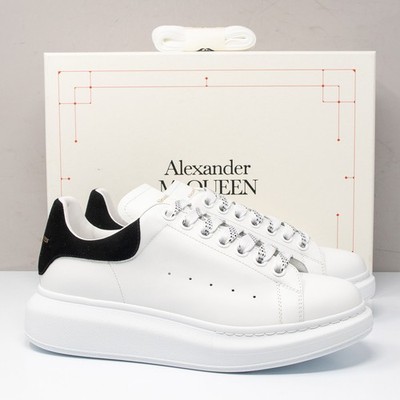 Alexander McQueen Larry White/Black Oversized Sneakers, Size 39 (9