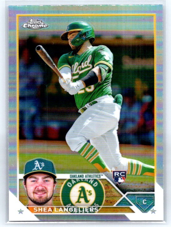 Shea Langeliers 2023 Topps Chrome #175 Refractor Rookie RC Oakland Athletics