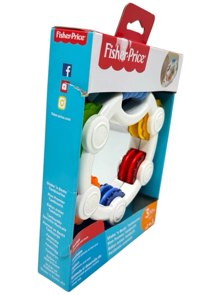 Fisher Price -Shake N’ Beats Tambourine ab 3Monate Babys NEU INKgrafix Toys A391 - Bild 3 von 4