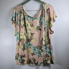 Emerald, Boutique Brand, Off Shoulder, Floral, A-Line Top, ETK-8415, Sz 1X