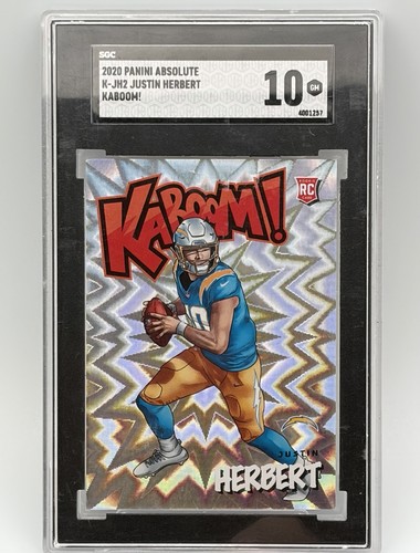 Justin Herbert #K-JH2 2020 Panini Absolute Kaboom card