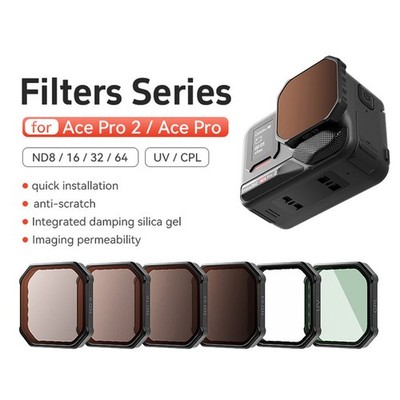 Camera Lens Filter UV/CPL/ND8/ND16/ND32/ND64 Filter for Insta360 Ace Pro/ Pro 2