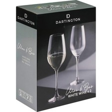Dartington Wine & Bar White Wine Glasses Set of 2 Crystal 36cl Dishwasher Safe