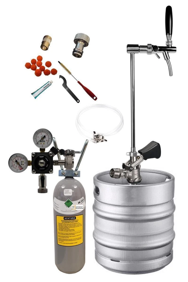 Produktbild von Zapfgarnitur Aus Messing – Mit Arretierautomatik Und Flügelmutter, Generalüberholt, Für Bierfass