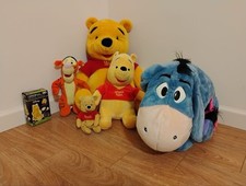 Disney Winnie the Pooh Plush Lot Eeyore Tigger Large Stuffed Animals Set