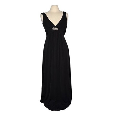 BCBG Max Azria NWT Black Formal Maxi Length Sparkle Detail