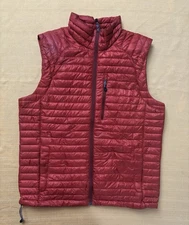 LL Bean Women’s Ultra Light Weight Goose Down Puffer Vest  Medium Orange