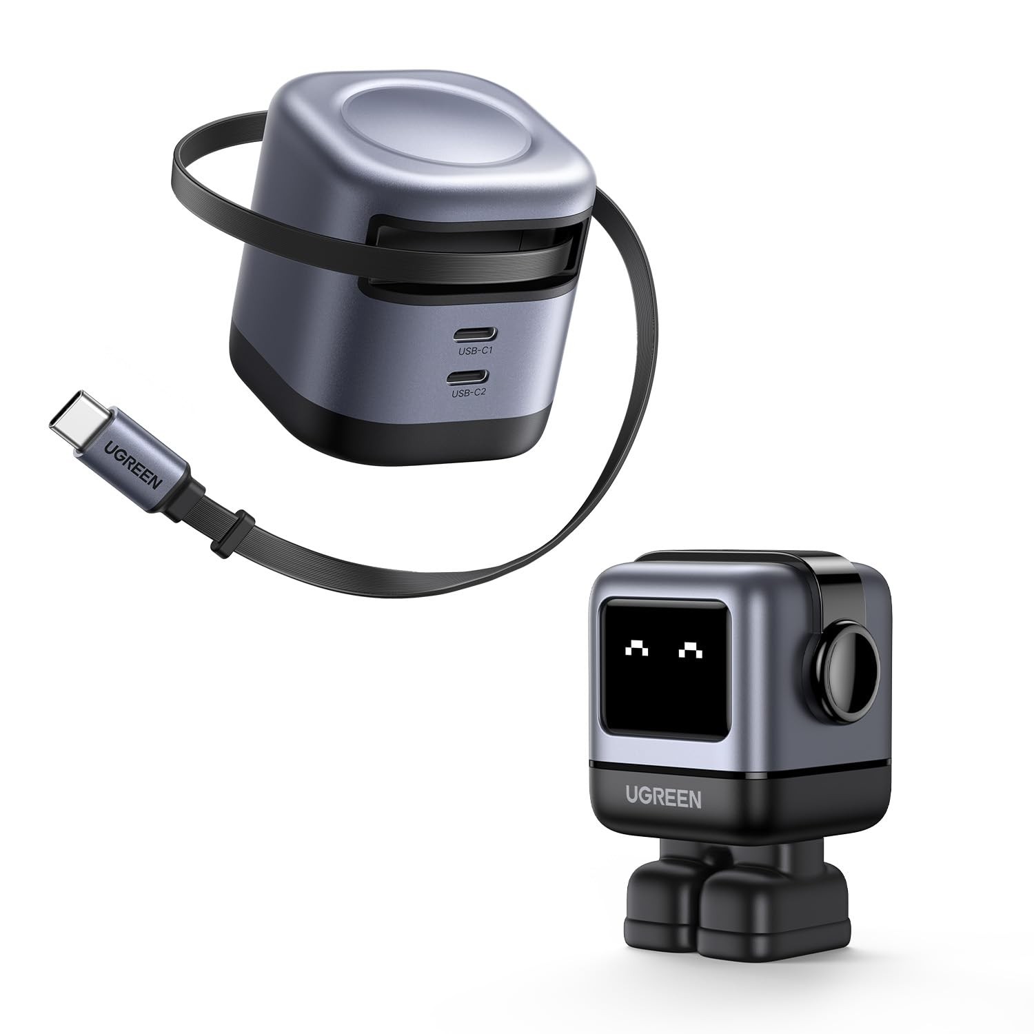 UGREEN Bundle Item: 45W Retractable Charger and 65W Robot Charger, GaN...