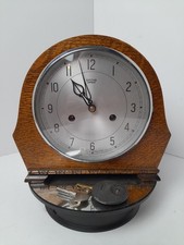 Vintage Smiths Enfield Mantel Clock With Key And Pendulum. Made In England