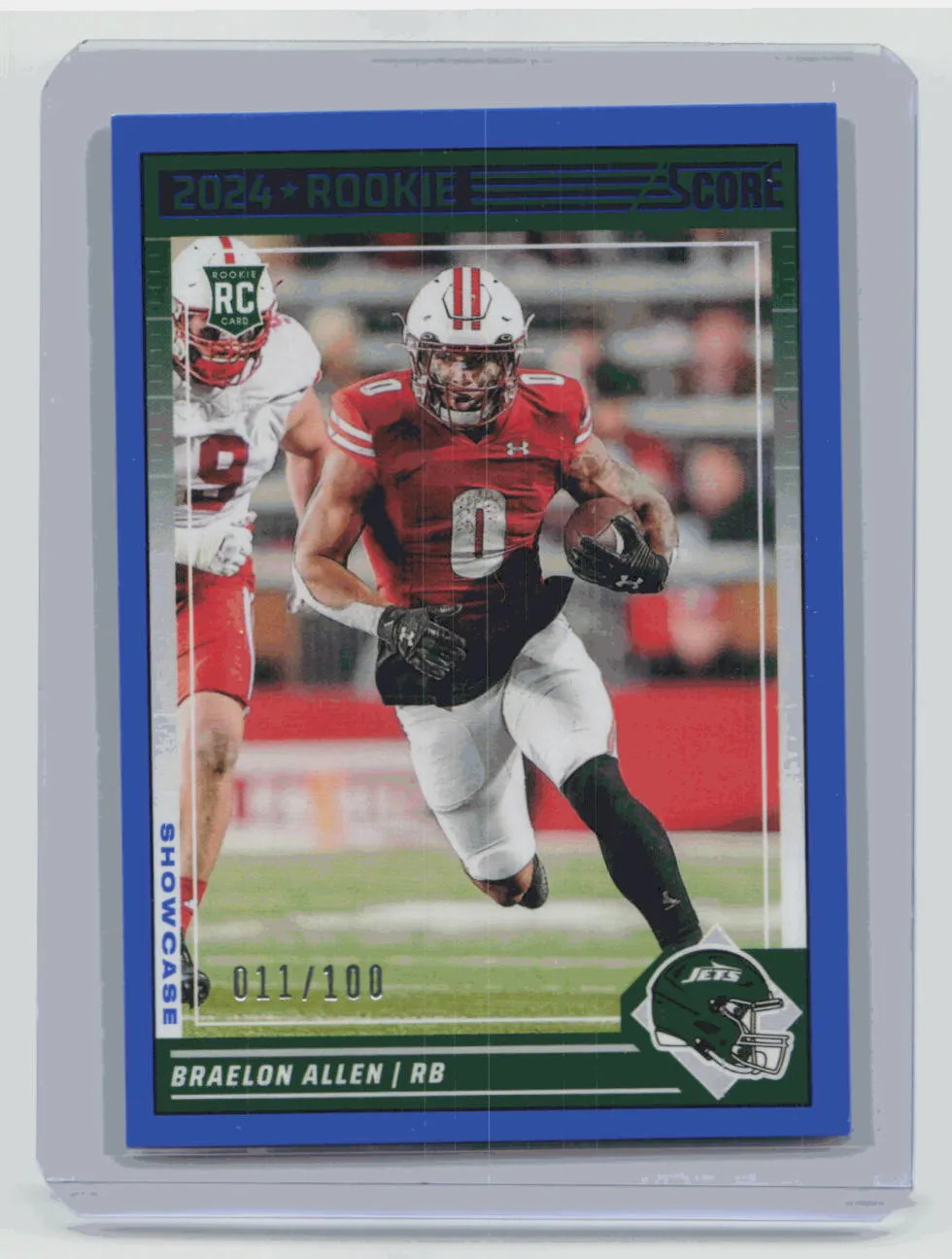 2024 Panini Score Braelon Allen #390 Showcase 011/100 RC