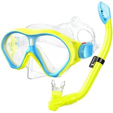 Snorkel Set, Diving for Children as Unisex Swimming Goggles, Anti-Fog Diving ...